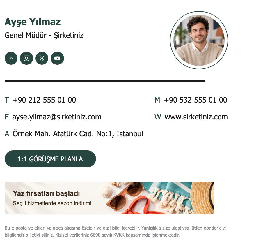 Care e-posta imza şablonu