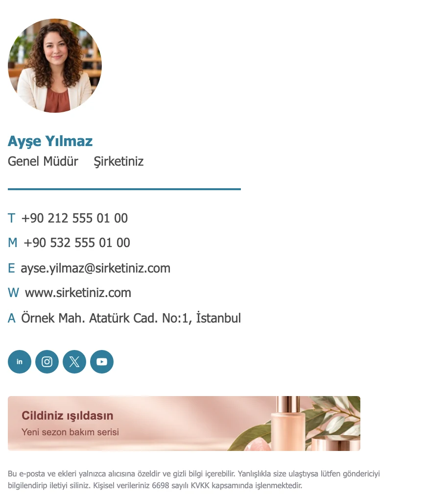 Medic e-posta imza şablonu